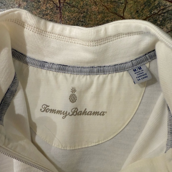 Tommy Bahama Tobago Bay half zip dress. Beige size M - Picture 3 of 3